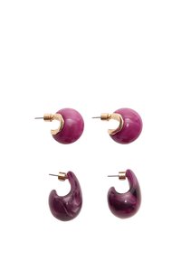 SET OF 2 ASSORTED - Naušnice - mottled purple