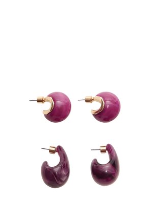 SET OF 2 ASSORTED - Korvakorut - mottled purple