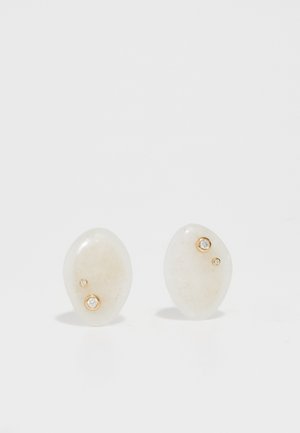 By Pariah SMALL VENUS EARRINGS WHITE JASPER - Oorbellen - white