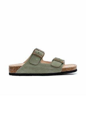 Castell Menorca SANDALIAS UNISEX A TIRAS CON SUELA ANATÓMICA - Sandalias planas - verde oscuri