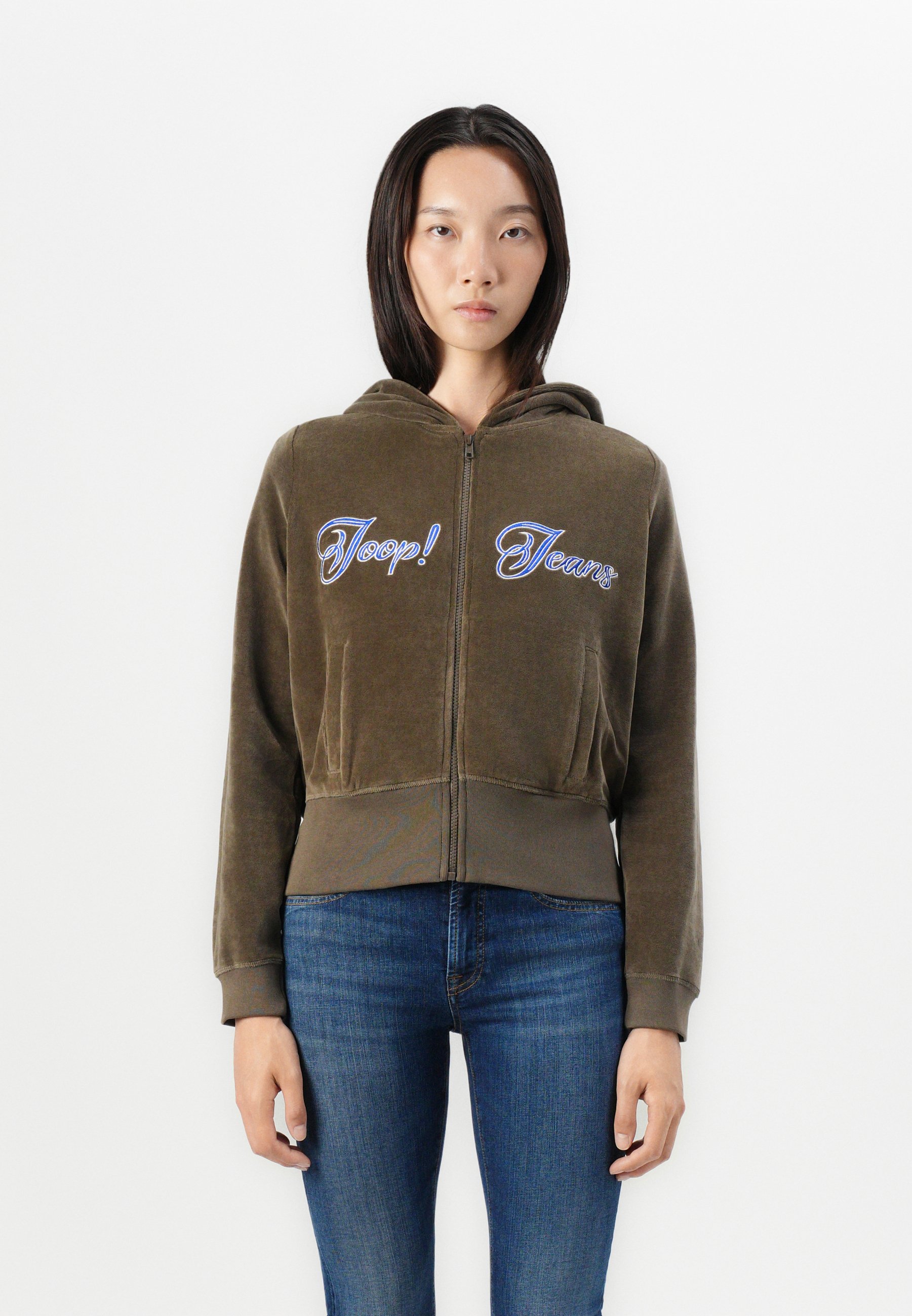 JOOP! Jeans TORINA Zip-up sweatshirt dark green/khaki