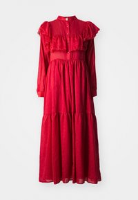 HAZEL SCALLOP MAXI DRESS - Proginė apranga - red