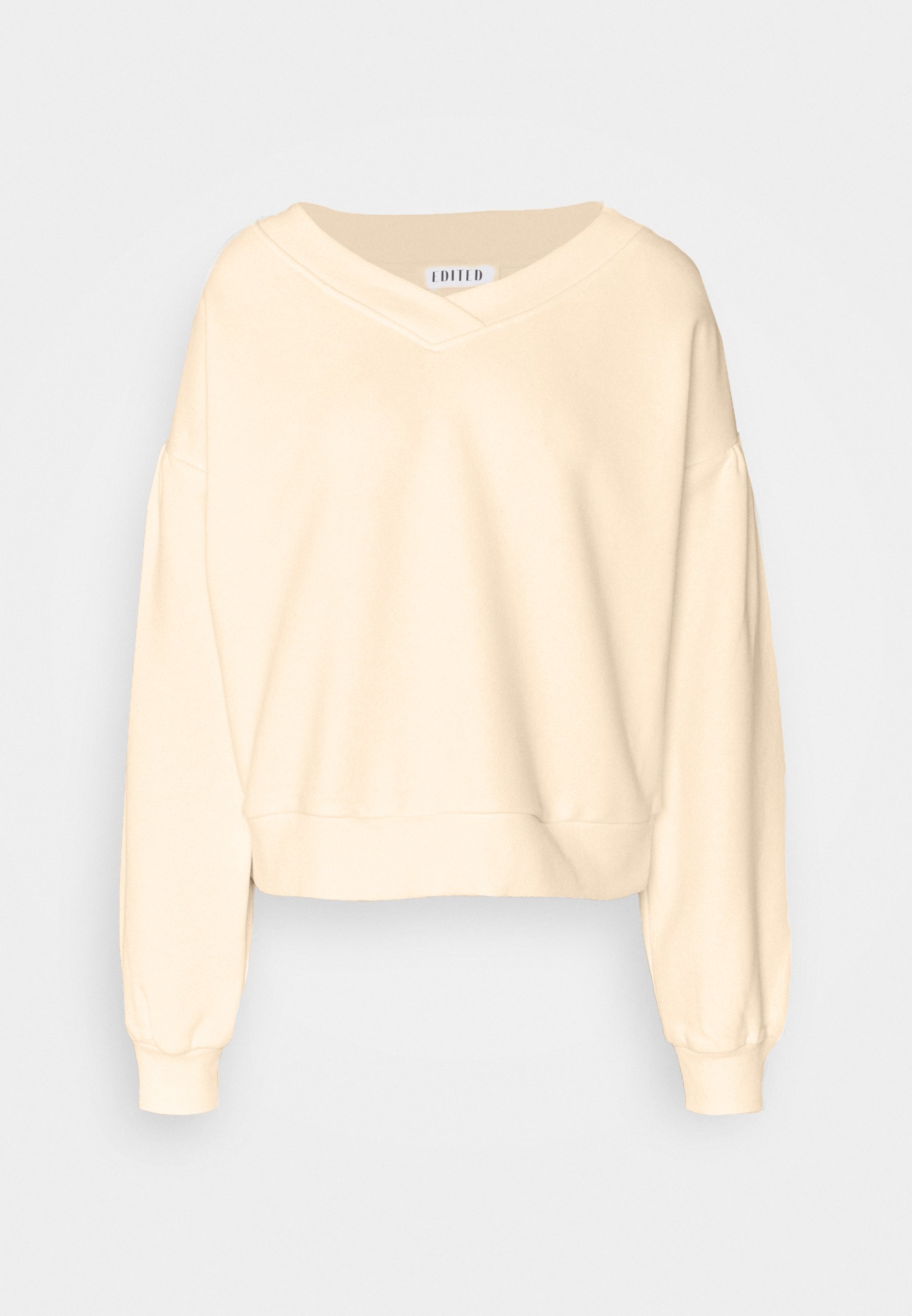 EDITED KAIJA Sweater weißwit Zalando.nl NU IN DEEP V NECK JUMPER Trui off white Zalando.nl