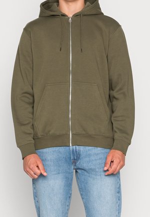 Tröja med dragkedja - khaki