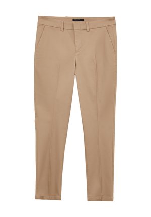 Chinos beige con taglio dritto, realizzati in tessuto morbido. Caratterizzati da due tasche frontali e una chiusura a cerniera nascosta.