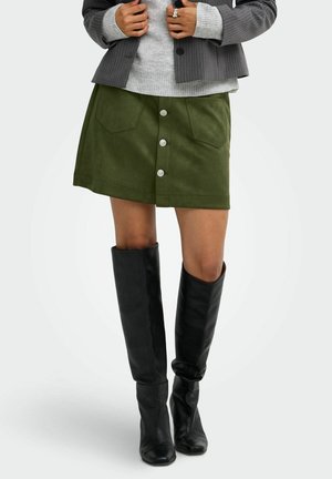 ONLY, ONLAMAZING-STINA FAUX SUE SKIRT PNT NOOS - Minijupe - grape leaf