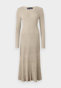 DRESS - Gebreide jurk - iconic khaki