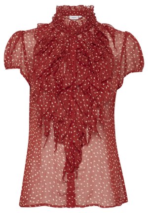 LILLYSZ DREA DOT PRINT - Button-down blouse - tango red drea dot