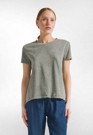 MARBLED EFFECT  - T-shirt - bas - green sage