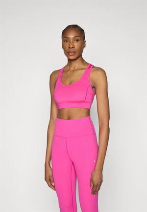 2 PACK  - Sutien sport cu susținere medie - black/neon pink