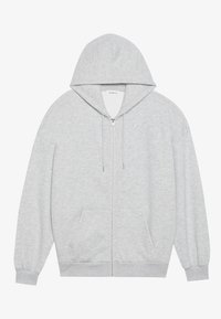 Mikina na zip - mottled light grey
