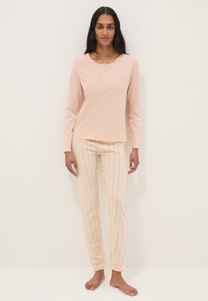 OVS, PYJAMAS REGULAR FIT HENLEY NECKLINE SET - Pigiama - pastel pink