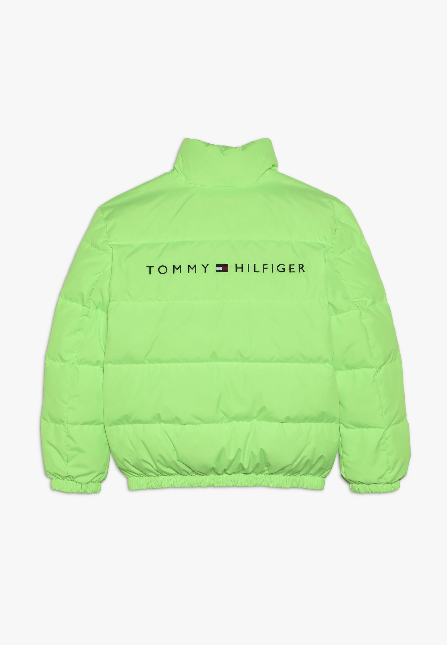 green tommy hilfiger puffer jacket