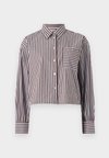 ONLSEGA SHIRT - Button-down blouse - chicory coffee/blue/white