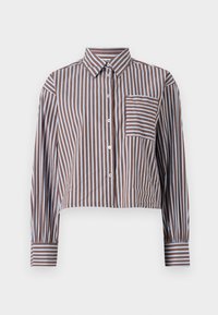ONLSEGA SHIRT - Skjortebluse - chicory coffee/blue/white