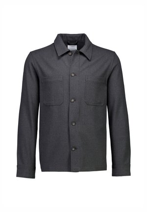 Lindbergh, SUPERFLEX BRUSHED MEL OVERSHIR - Lichte jas - dk grey mel