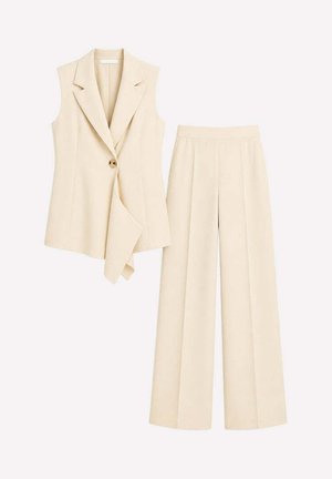 Touché Privé, VEST AND TROUSERS SET - Γιλέκο - stone