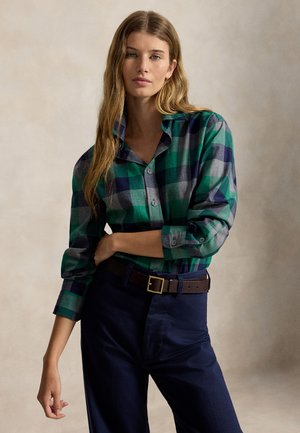 Polo Ralph Lauren, THE BIG COTTON TWILL SHIRT - Риза с копчета - teal/navy/grey