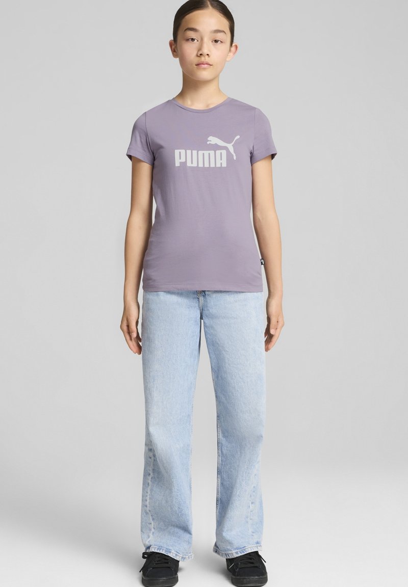 Puma LOGO TEE - Triko s potiskem - pale plum