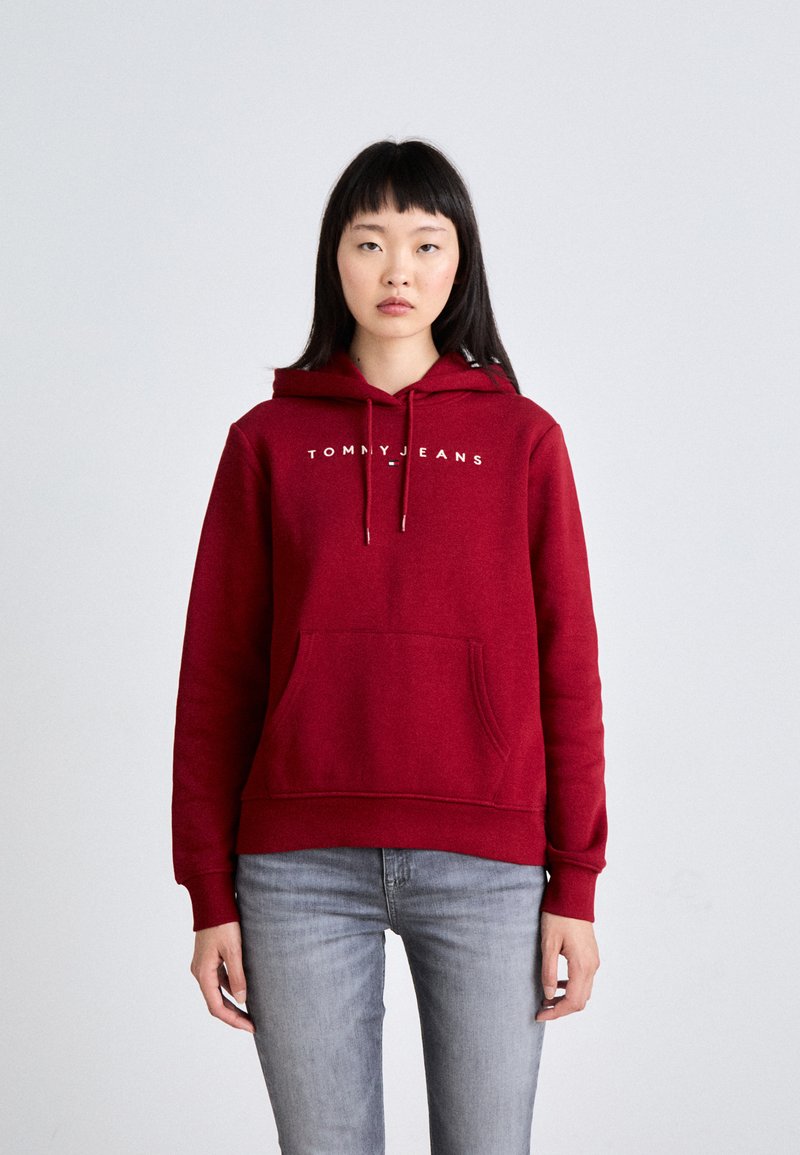 Tommy Jeans LINEAR HOODIE - Felpa - regatta red