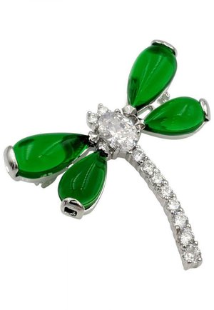 LIBELLEN BROSCHE - Broche - grün silber