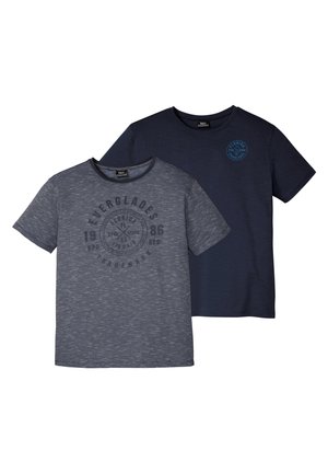 2ER PACK - T-Shirt print - blue