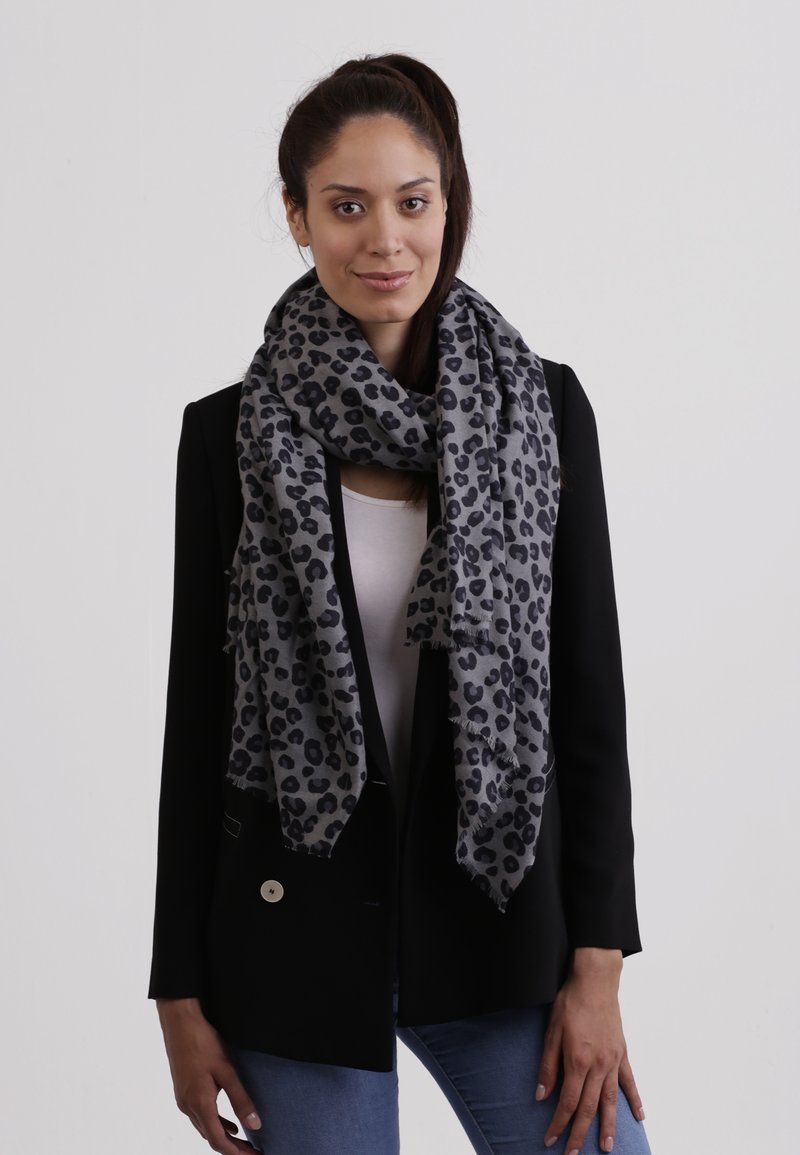 CASH-MERE LEOPARD - Sciarpa - taubenblau