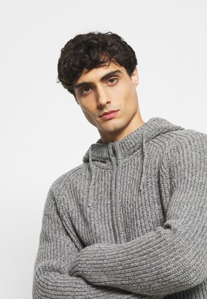 Cardigan - mottled light grey