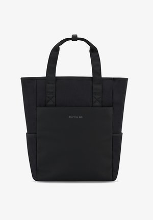 Sac cabas noir avec double sangle d'épaule, poche avant et petit logo "Kapten & Son" centré sur la poche.