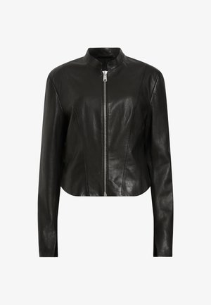 AllSaints SADLER - Chaqueta de cuero - black