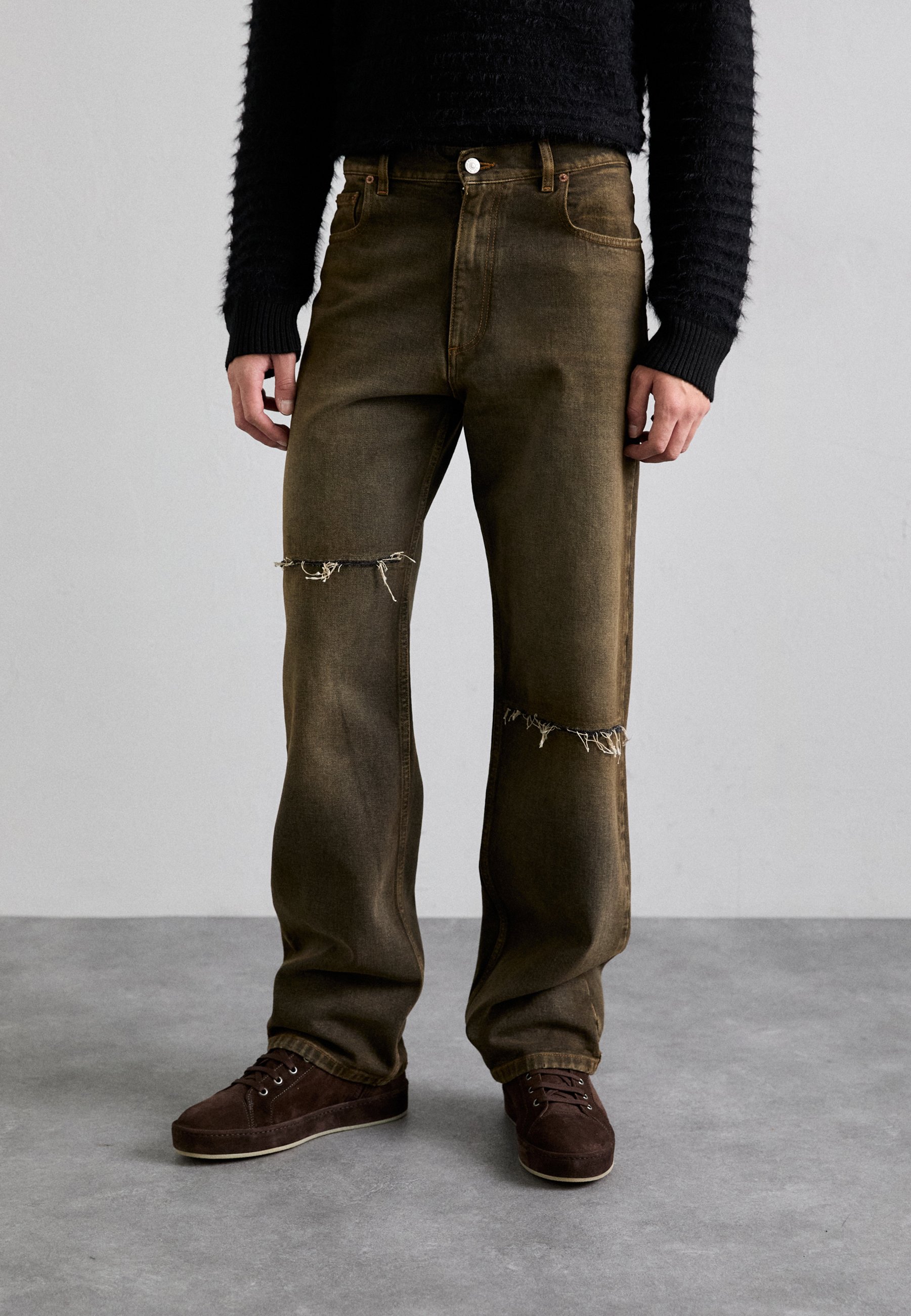 MM6 Maison Margiela PANTS 5 POCKETS - Relaxed fit jeans - brown 