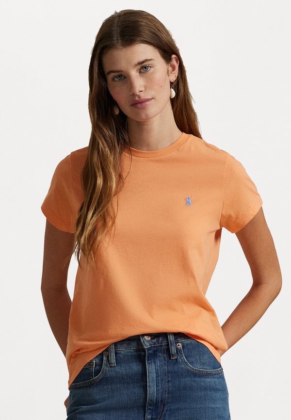 COTTON JERSEY CREWNECK T-SHIRT - Basic T-shirt - sunfade orange