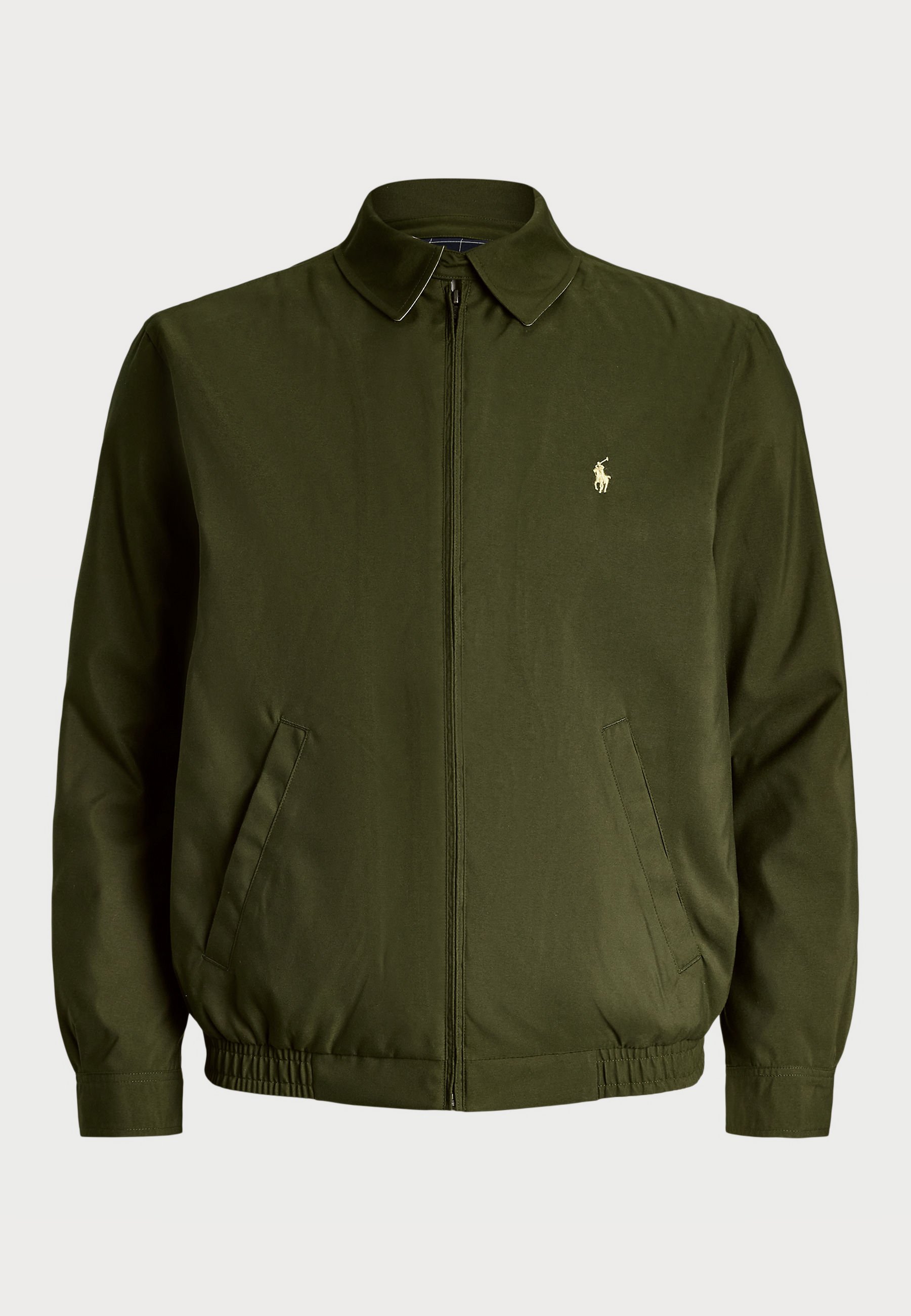 美品 POLO Ralph Lauren TWILL BOMBER JACKET Polo Ralph Lauren Twill Bomber Jacket In Olive/coastal