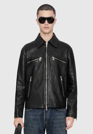 AllSaints, VEGASON JACKET - Leather jacket - black