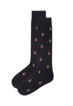 Calze - dark blue with print