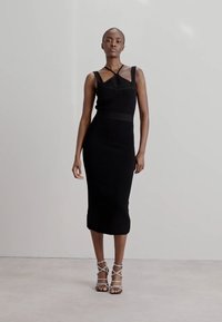 Hervé Léger GATHERED BUSTIER HALTER GOWN - Φόρεμα-πουλόβερ - black