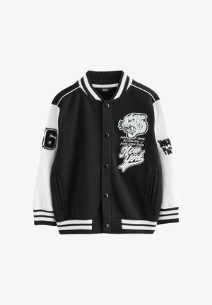 Next, REGULAR FIT - GRAPHIC BOMBER JACKET . - Bomberjakke - black white