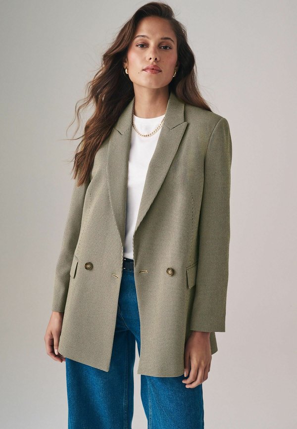 DOUBLE BREASTED PUPPYTOOTH REGULAR FIT  - Kurzmantel