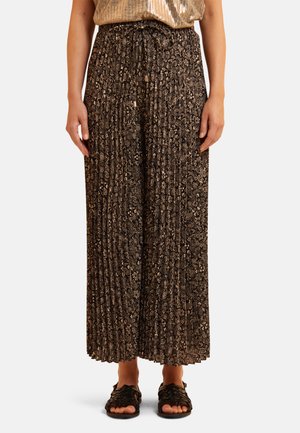 PLEATED IN PAISLEY PRINT - Pantalon classique - black