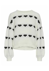 Pieces PCNOVE - Stickad tröja - cloud dancer