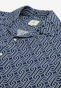 Next LINEN BLEND PRINTED SHORT SLEEVE .  - REGULAR FIT - Hemd - navy blue