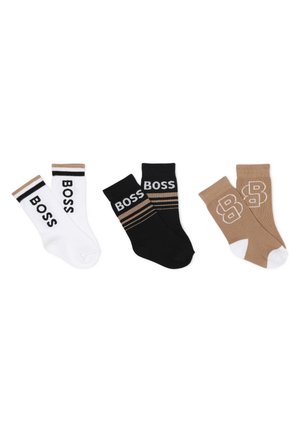 BOSS Kidswear 3 PACK - Chaussettes - black/white/beige
