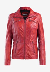 NO N4ME Lederjacke - rot