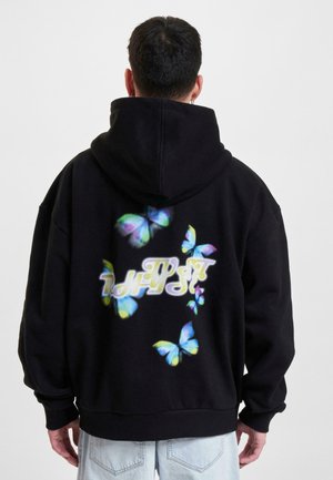 Felpa con zip - black