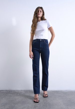 Topshop, DREE - Jeans Straight Leg - dark blue denim