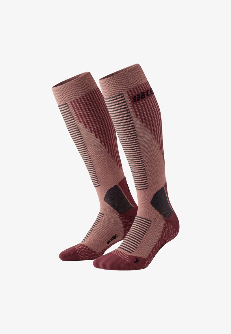 CEP KNEE HIGH SKIING THERMO KOMPRESSION - MADE IN GERMANY - Kniestrümpfe - rose