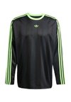 Long sleeved top - black   signal green
