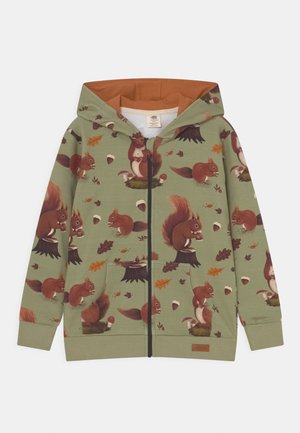 SQUIRREL FAMILY UNISEX - Sweater met rits - green