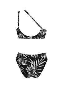 Cupshe TROPICAL LEAF  SET - Bikiny - black