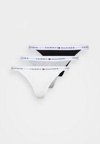 TANGA 3 PACK - String - light grey heather/white/black